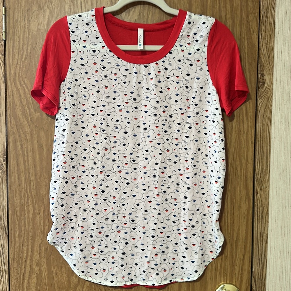 Gilli Red Contrast Top